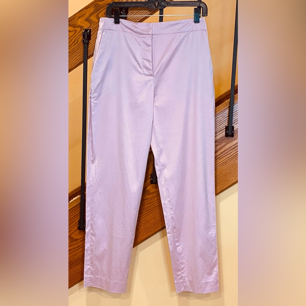 Theory pants Clean Tapered Cotton Chintz Pink Lilac SZ. 6 Women’s